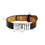 Pulseira Masculina de Couro Personalizada Com Nome ZWL