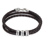 Pulseira de couro - personalizadas com texto